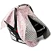 Kids N’ Such Peekaboo Baby Car Seat Cover Car Seat Canopy & Nursing Cover, Damask/Champagne Minky