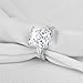 Erllo 5 Carats Square Cubic Zirconia Baguette CZ 3 Stone 925 Sterling Silver Engagement Wedding Rings