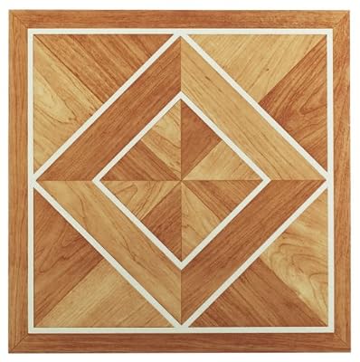 Achim Home Furnishings FTVWD20520 Nexus 12-Inch Vinyl Tile, Wood White Border Classic Inlaid Parquet, 20-Pack