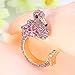 EverMarker Amazing Animal Ring Cute Flamingo for Young Womens Gifts Mom Birthday Teens Girls Party Dress up Cuff Ring Statement (Pink)