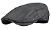 Wonderful Fashion Men's Herringbone Wool Tweed Newsboy IVY Cabbie Driving Hat (Black-Grey)