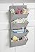 mDesign Chevron Wall Mount/Over Door Fabric Closet Storage Organizer for Toys, Baby/Kids Clothing - 4 Pockets, Gray/Cream