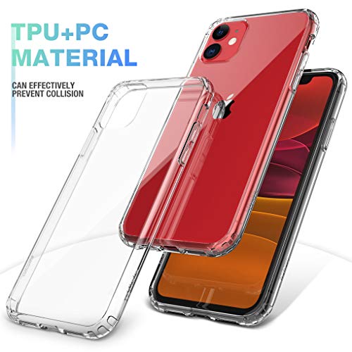 Mkeke Compatible for iPhone 11 Case, Clear Shock Absorption Bumpers