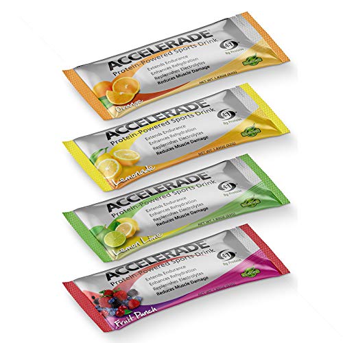 PacificHealth Accelerade, All Natural Sport Drink w/Protein, Carbs, and Electrolytes for Superior Energy Replenishment (8pcs - Single Serve Variety Pack)