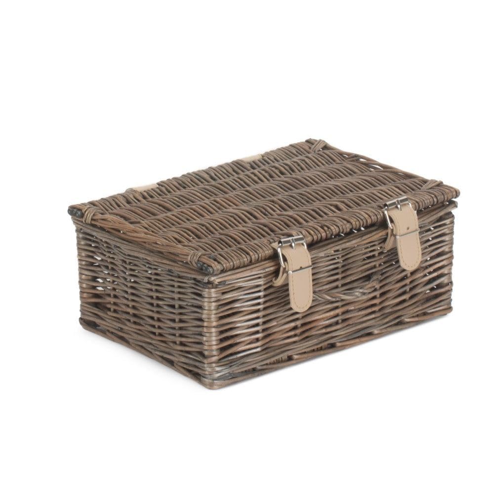 Red Hamper EH156 Wicker 25cm Antique Wash Willow Handle Picnic Basket