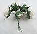 50 Pcs Mini White Rose Mulberry Paper Flower 20 mm Scrapbooking Wedding Doll House Supplies Card Project