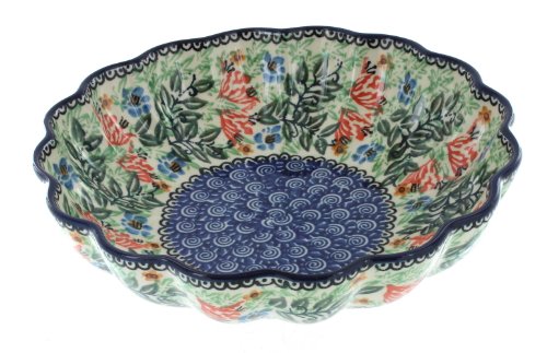 Click Here to See More Images Polish Pottery Irena Medium Scallop Dish