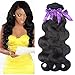 OYM HAIR 10A Grade Brazilian Virgin Body Wave Hair 4Bundles 100% Unprocessed Human Hair Extensions Natural Black For African Americans Women Mixed Length 10 12 14 16inch