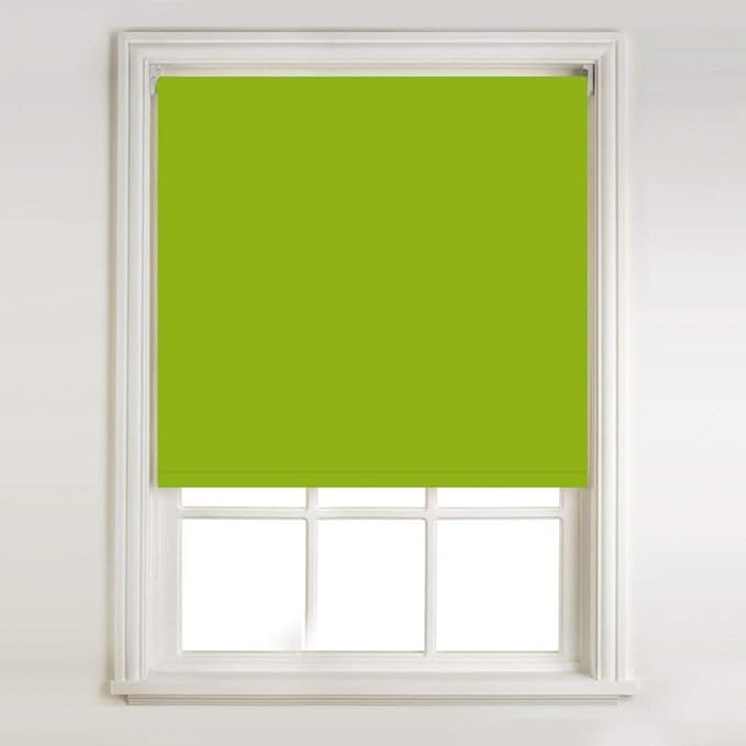 Barnes Textiles Lime Green Thermal Blackout Roller Blind (2ft