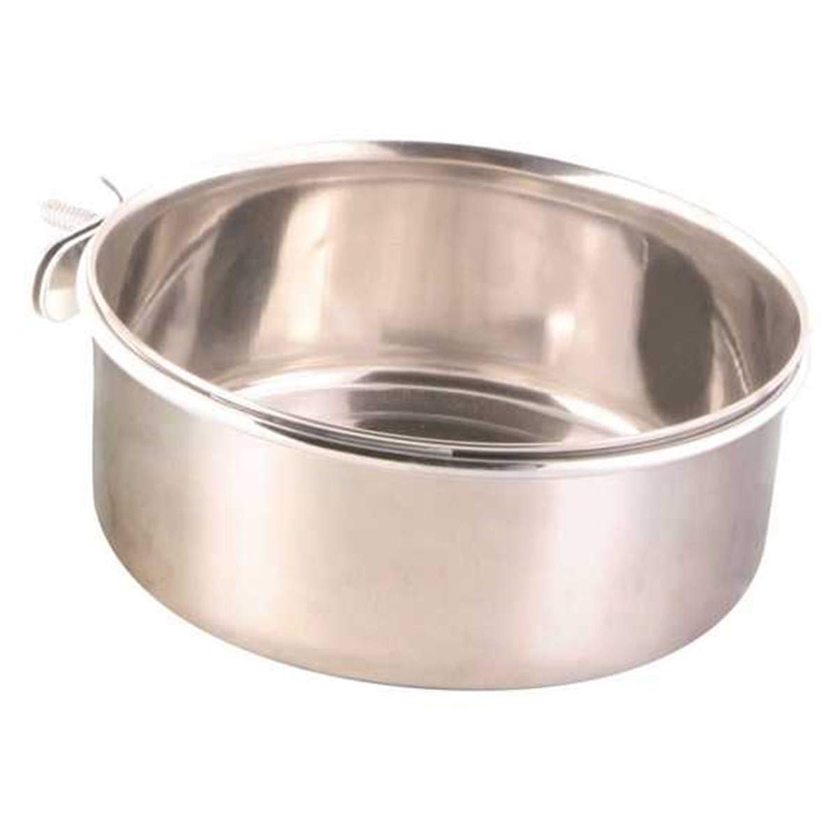 Trixie Stainless Steel Bowl for Bird with Screw Attachment, 300 ml, Metallic
