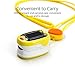 Children Fingertip Pulse Oximeter Blood Oxygen Saturation Monitor with Rechargeable Lithium Battery for Kids - Yonker K1(Yellow)