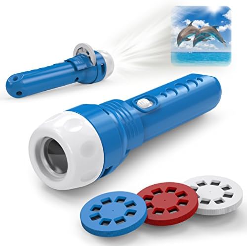 Gvoo Projector Torch, Kids Animal Flashlight Projector Flashlight Toys with 3 Patterns