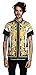 PIZOFF Men's Luxury Short Sleeve Floral Print Button Down Dress Shirt Y1782-03-XXL