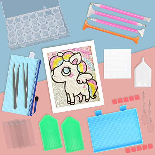 VGOODALL DIY 5D Diamond Painting Werkzeug Set, Crystal Strass Kreuzstich Stickerei Malerei Zubehör für Erwachsene/Kinder Kunst Handwerk