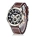 Watches, Men Sports Watches Water Resistant Wrist Watch with Leather Strap Chronograph Date Display