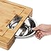 Large Bamboo Cutting Board with Stainless Steel Bowls and Juice Groove | Great tool for prepping vegetables, meat, and chicken | Thick Wood | 17.5 x 13 x 2.5 Inches | A Perfect Gift!