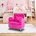 Costzon Kids Sofa, Toddler Ultra-Soft Velvet Armrest Chair Couch for Girls Bedroom Living Room, Children Furniture (Rose)
