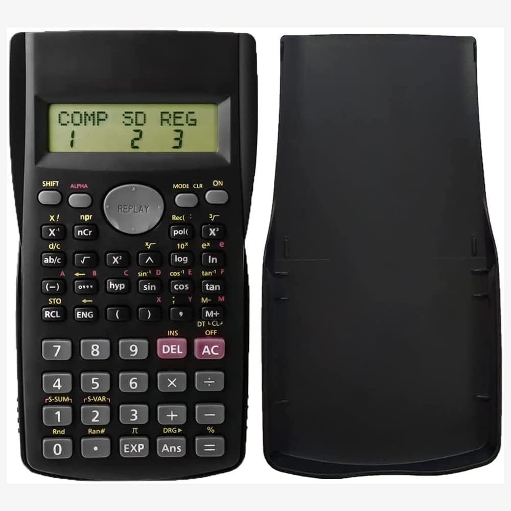 hoinya Scientific Calculator 240 Functions 2-Line Display Black