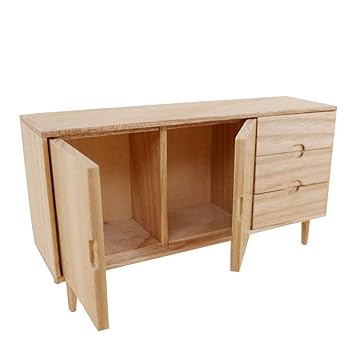 EDTara Simulation Olive Ash Cabinet for 1:12 Doll House Decoration