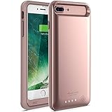 iPhone 8 Plus / iPhone 7 Plus Battery Case, Alpatronix BX170plus (5.5-inch) 4200mAh Rechargeable Protective Portable Power Charging Case for iPhone 7+ 8+ [Apple Certified Chip, iOS 11+] - Rose Gold