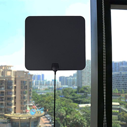 TV Antenna, Indoor Digital HDTV Antenna Amplified 75 Mile Range 5K HD VHF UHF Freeview with Detachable Amplifier Signal Booster for All Types of Home Smart Television