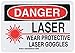 Brady 129253 Radiation and Laser Sign, Legend 