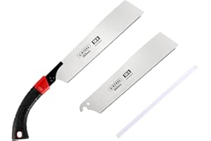 Japanese Pull Saw Hand Flush deep Cutting Trim Saw 10-2/5 Inch （265MM SK-5 Steel Blade Razor Fine Teeth Saw with Non-Slip Rug