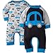 Gerber Baby Boys' 2-Pack Coverall Set, car, 24 Months