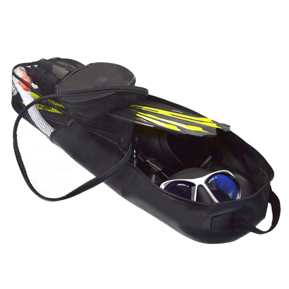 LKJYBG Dive Bag, Waterproof Bag for Scuba with Dry Pocket, Large Capacity Mesh Bag for Freediving & Snorkeling black one size