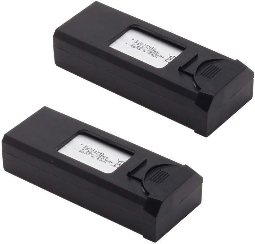 JSPOYOU 2PC for VISUO XS809S XS812 3.85V 1800mAh Battery Battle Sharks Quadcopter Black