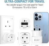 Unidapt 2 Pack EU to UK Plug Adapter Type G Travel Adaptor Schuko 2 Pin to 3 Pin view 3