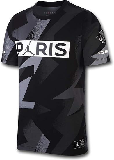 Amazon Jordan ジョーダン Psg Paris Saint Germain T Shirt パリ サンジェルマン Tシャツ 黒白ダークグレー Xl 並行輸入品 Tシャツ カットソー 通販
