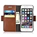 iPhone 6 / 6s Wallet Case, iXCC Detachable Folio Magnetic Cover Case [Stand Feature] with Premium Microfiber Leather and Credit Card Slots - Brown