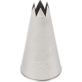 Ateco # 823 - Open Star Pastry Tip .31'' Opening Diameter- Stainless Steel