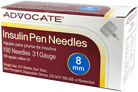 Advocate Insulin Pen Needles - 31 Gauge 8 mm (31 Gauge 8 mm)