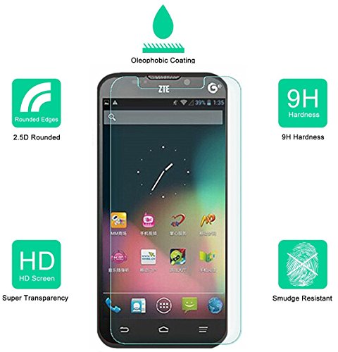 Dmax Armor for ZTE Quartz (Z797C) Screen Protector, [Tempered