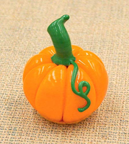 Pumpkin Art Glass Mango Chocolate Halloween Handmade Gift Seasonal Gourd Table Décor Fall Autumn