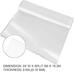 VEVOR Greenhouse Plastic Sheeting 24 x 50 ft, 6 Mil