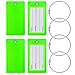 BlueCosto Flexible PVC Luggage Tags Suitcase Bag Labels - Fluorescent Green, 4 Pieces