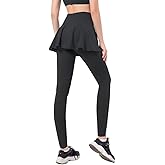 SPEED MATE Women Tennis Skirted Leggings with Pockets Athletic Pleated Skirts with Leggings Workout Active Golf Skort