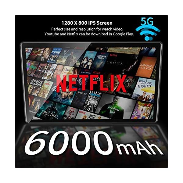 Tablet-10-Inch-5G-WiFi-Android-100-4-GB-RAM-64-GB-ROM128-GB-Quad-Core-16-Ghz-Google-GMS-Certified-Tablet-PC-with-Keyboard-Mouse-1280-x-800-HD-IPS-Screen-6000-mAh-Type-C-Bluetooth AOYODKG Tablet 10 Inch 5G WiFi, Android 10.0, 4 GB RAM, 64 GB ROM/128 GB, Quad-Core, 1.6 Ghz, GMS Certified, Tablet PC…