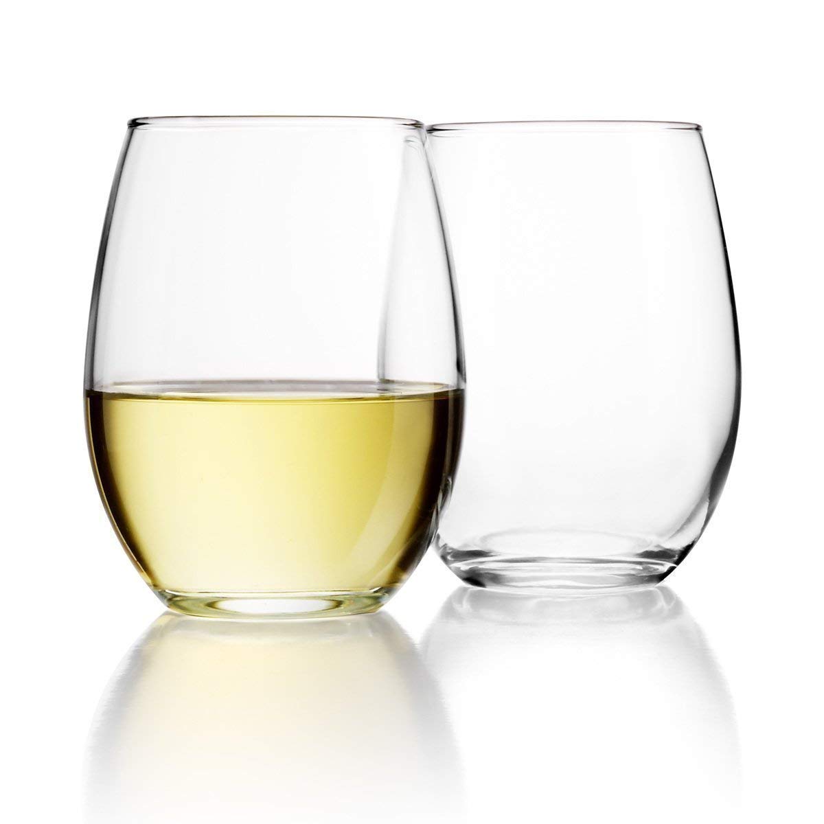 Set of 2 Personalized 15 oz Stemless Wine Glasses Handmade