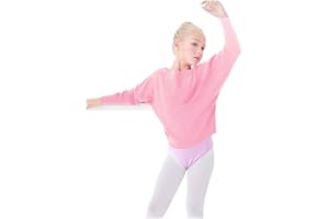 Daydance Toddler Girl's Dance Sweaters Batwing Sleeve Ballet Warm Up for Leotards