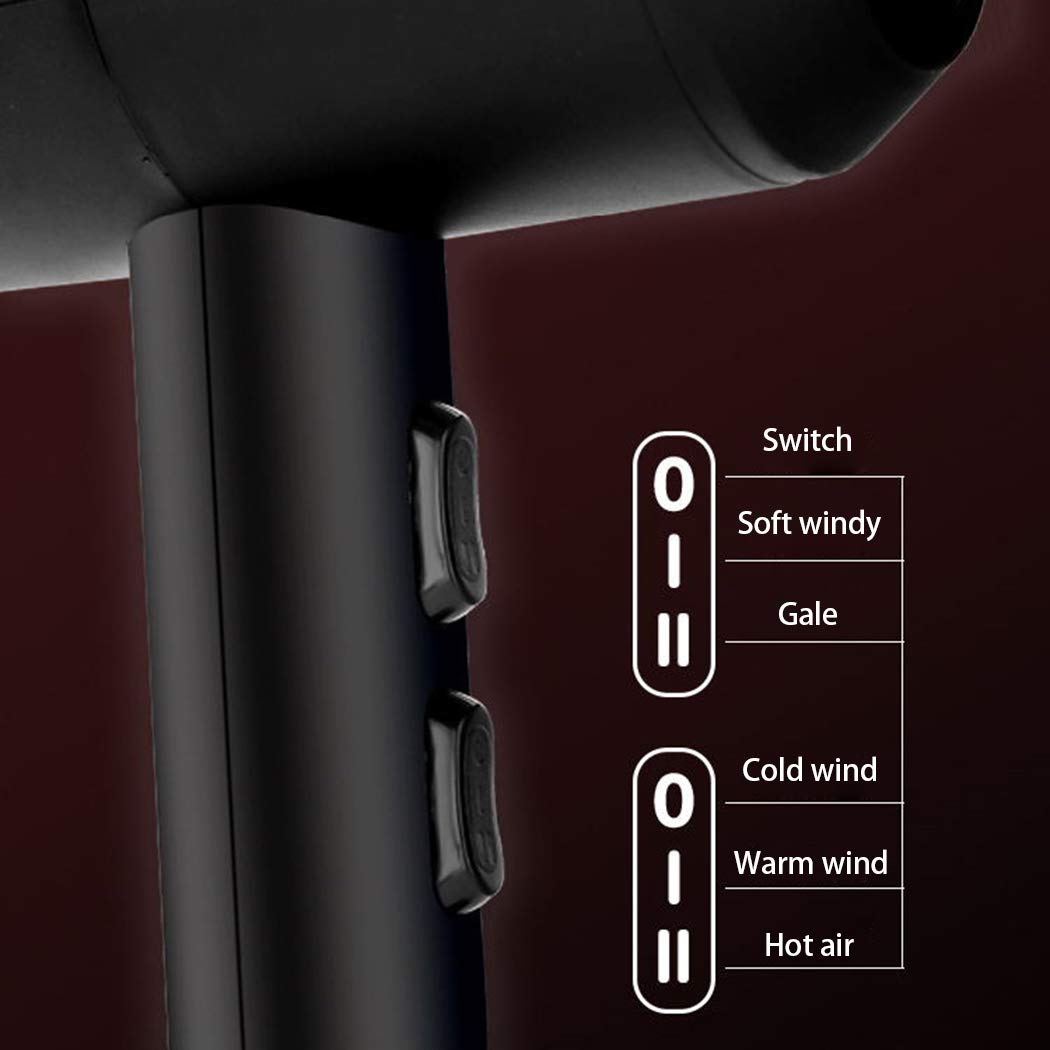 Thermostatic High Power Hair Salon Home Negative Ion Hot Cold Wind Mute Hair Dryer (Gray)