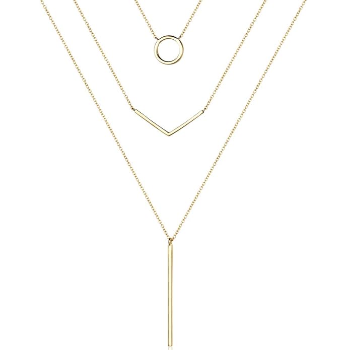 nobel-schmuck Damen-Kette Mehrreihig Silber Rosegold Gold Minimalistisch