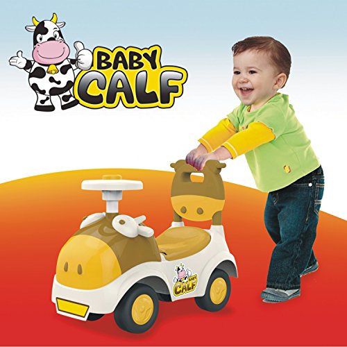 POCO DIVO Baby Calf 3-in-1 Walker Low-seat Ride On Toy Sliding Car Pushing Cart with Sound - Pink