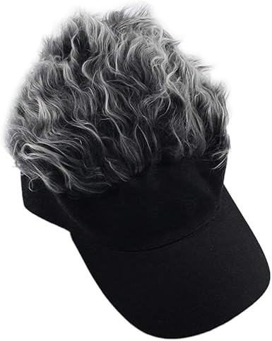 sun visor hat with hair