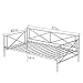 Daybed Metal Daybed Frame Twin with Steel Slats Bed Frame Box Spring Replacement