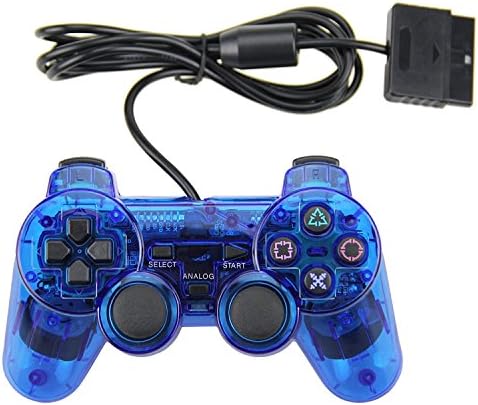 PS2 Game Wired Controller, GamePal PS2 Game Wired Controller for Sony PlayStation 2, Blue