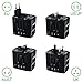 Travel Adapter,TESSAN International Power Adapter Wall Charger with 4 USB Ports 25W...